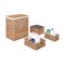 Seville Classics 4-Piece Natural Handwoven Laundry Hamper and Basket Set
